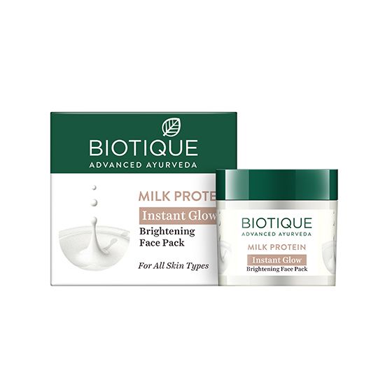 Milk protein instant glow brightening face pack