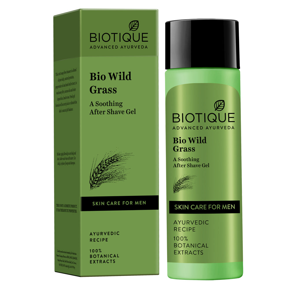 Biotique Bio Wild Grass A Soothing After Shave Gel For Men, 120Ml